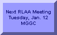 Next Meeting Date